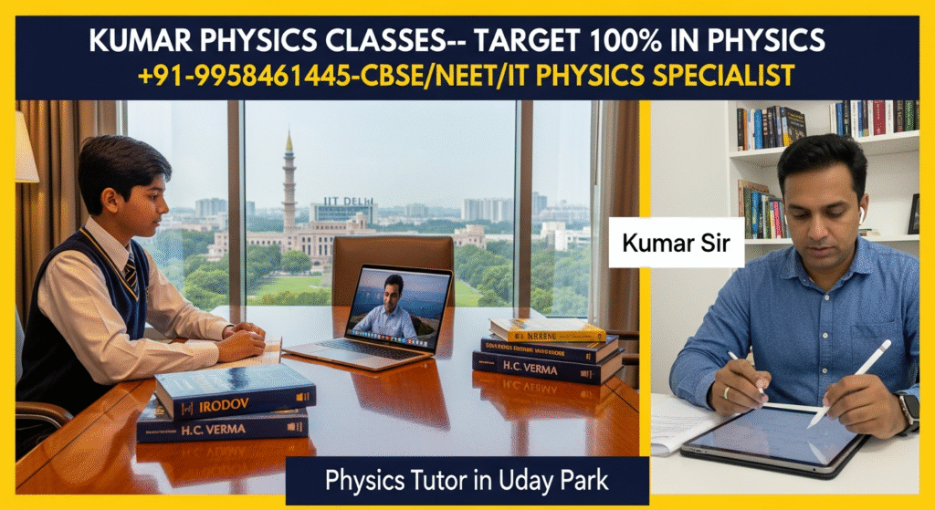 Physics online class session with a student and tutor on Zoom for NEET and CBSE preparation
