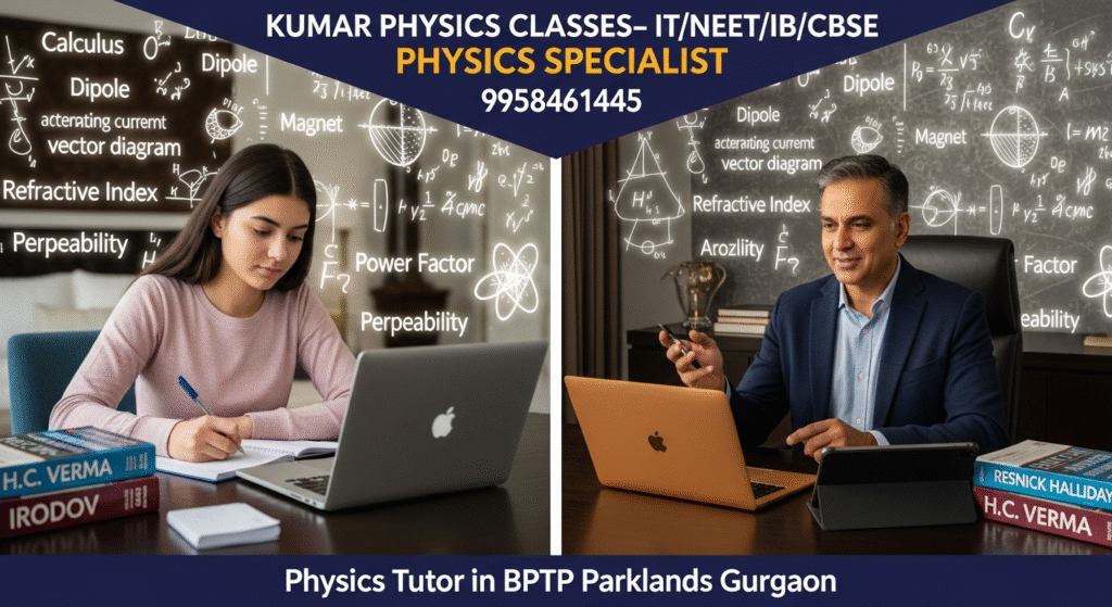 Physics Tutor in BPTP Parklands Gurgaon – Kumar Sir teaching IB, IGCSE, CBSE Physics 
