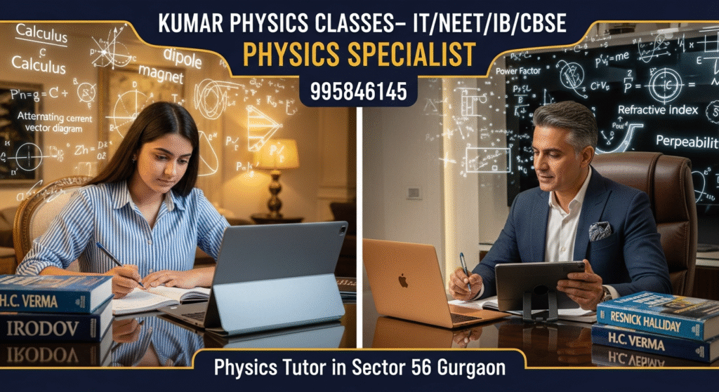 Physics Tutor in Sector 56 Gurgaon teaching students with conceptual and problem-solving approach – Kumar Physics Classes 