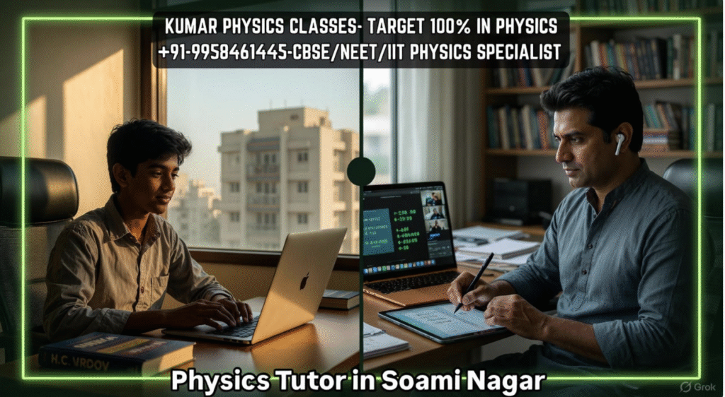 Physics Tutor in Soami Nagar – Kumar Physics Classes Online Coaching +91-9958461445