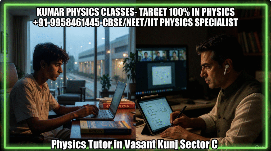 Physics Tutor in Vasant Kunj Sector C – Kumar Physics Classes | One-on-One Coaching | +91-9958461445