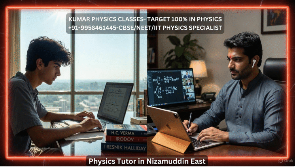 Physics Tutor in Nizamuddin East – Kumar Physics Classes online one-on-one session