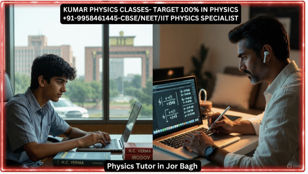 Physics tutor teaching student online — Kumar Physics Classes Jor Bagh