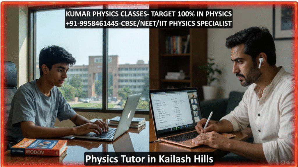 Physics tutor teaching student online — Kumar Physics Classes Kailash Hills