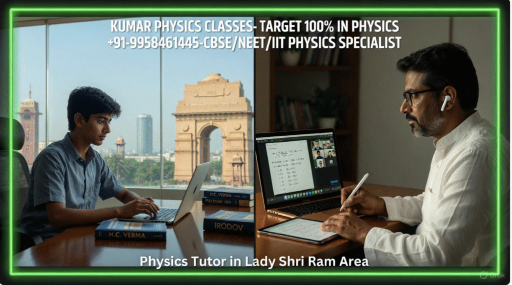 Physics tutor teaching student online — Kumar Physics Classes Indy Shri Ram Area