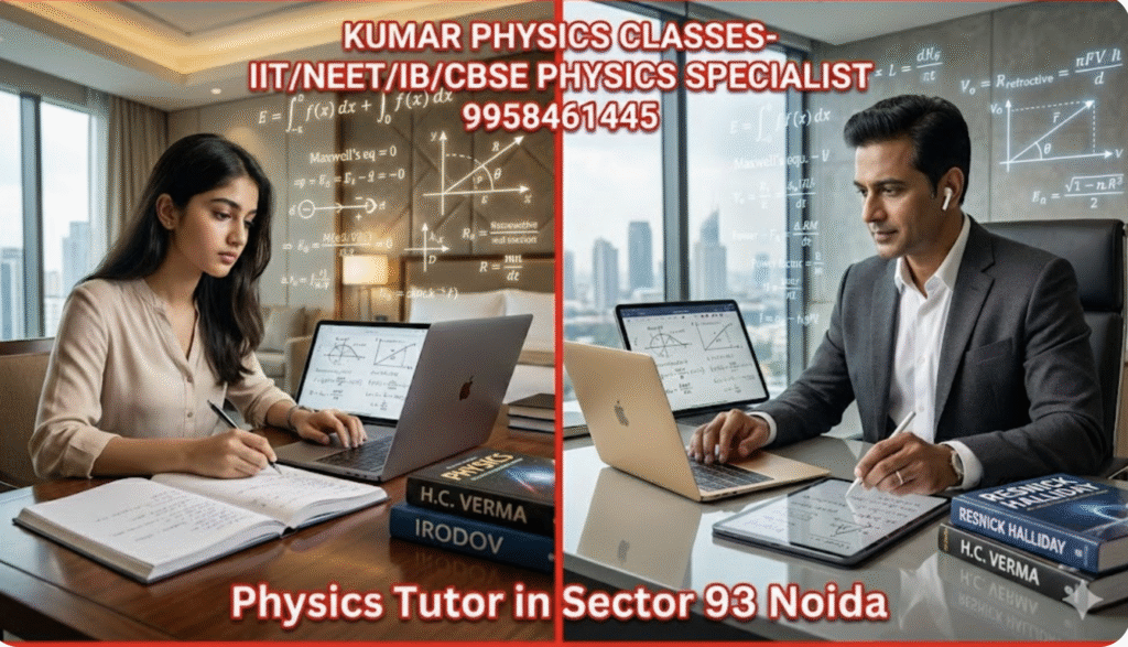 Physics Tutor in Sector 93 Noida – Kumar Physics Classes online and offline teaching setup 