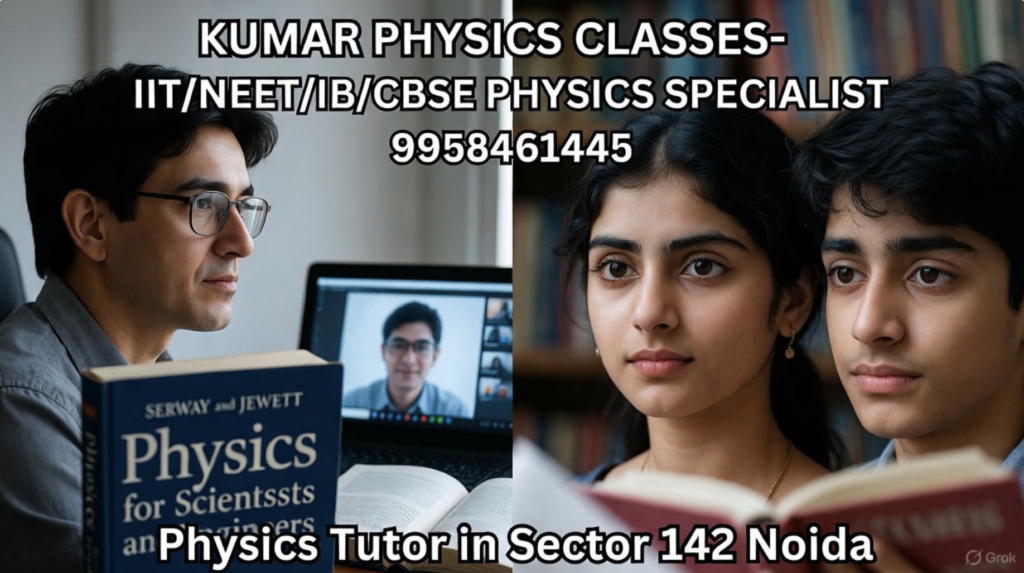 Physics Tutor in Sector 142 Noida teaching students online with conceptual physics diagrams
