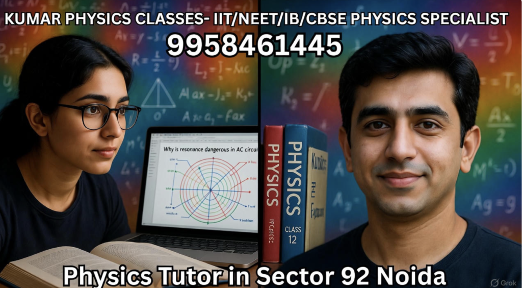 Physics Tutor in Sector 92 Noida teaching online — student attending live physics class by Kumar Physics Classes