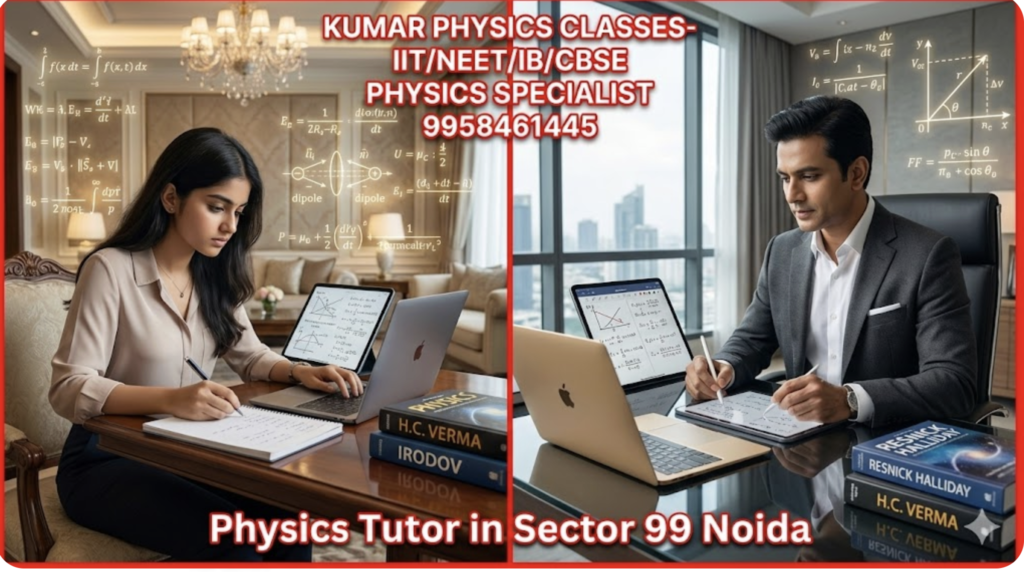 Physics Tutor in Sector 99 Noida teaching Class 11 and 12 students online — Kumar Physics Classes