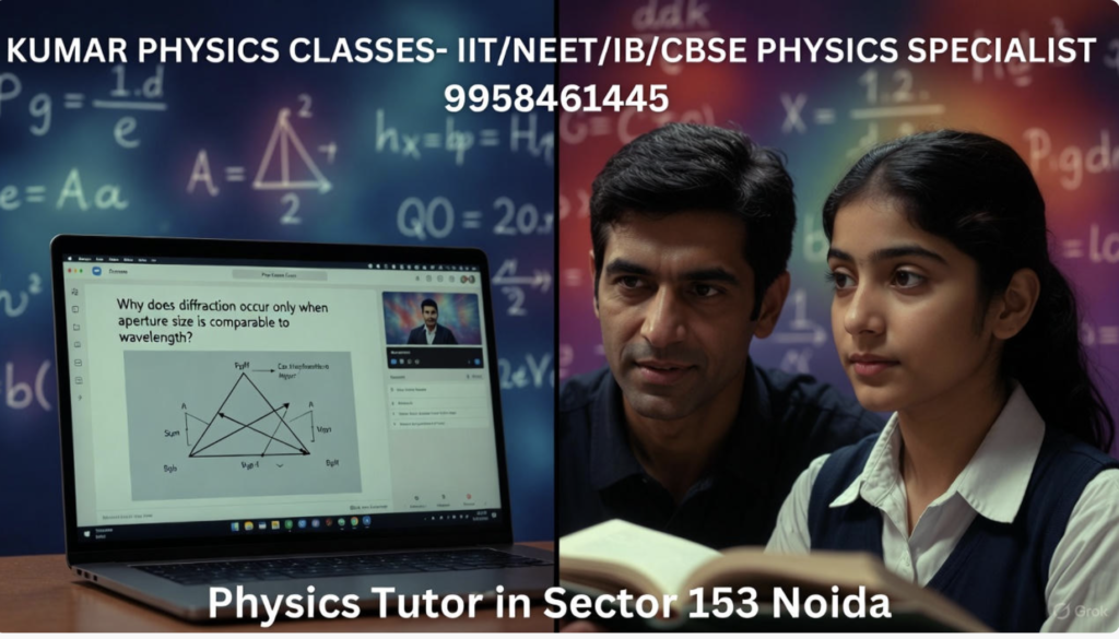 Physics tutor teaching Class 12 student online with circuit diagram — Physics Tutor in Sector 153 Noida