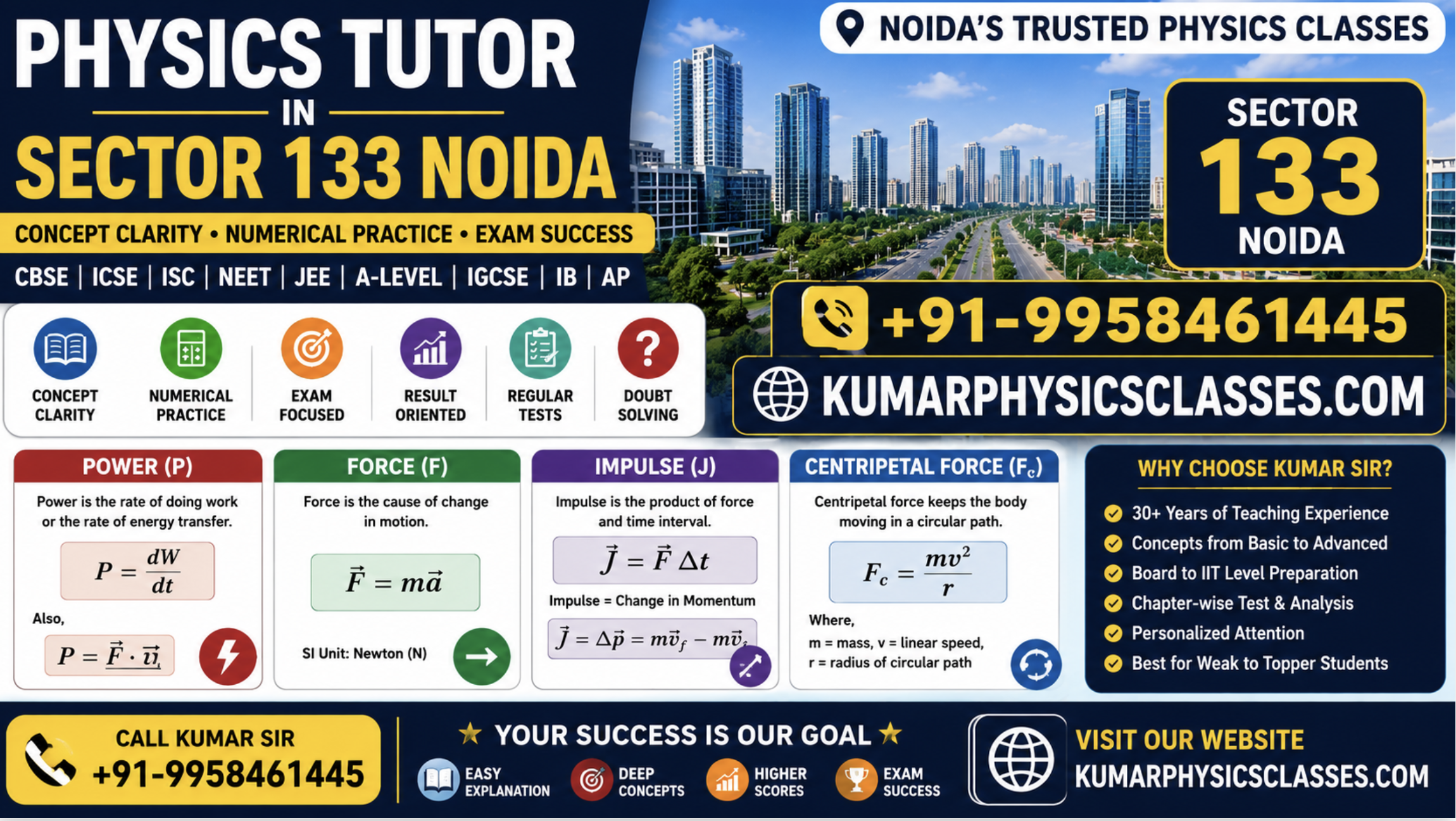 Physics Tutor in Sector 133 Noida by Kumar Physics Classes